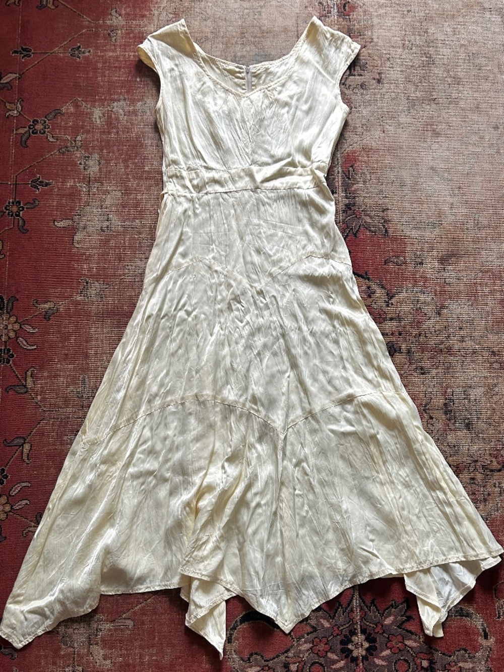 Vintage 30s/40s Silk Satin Midi Dress